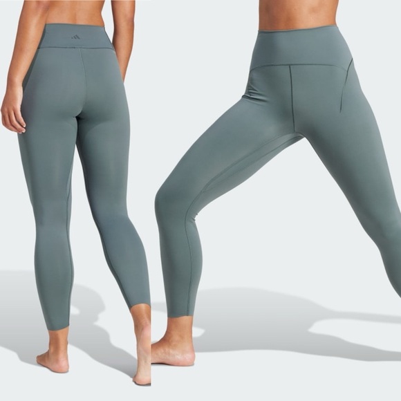 Adidas ALL ME LUXE 7/8 LEGGINGS Size S Legend Ivy NWT - Picture 2 of 13